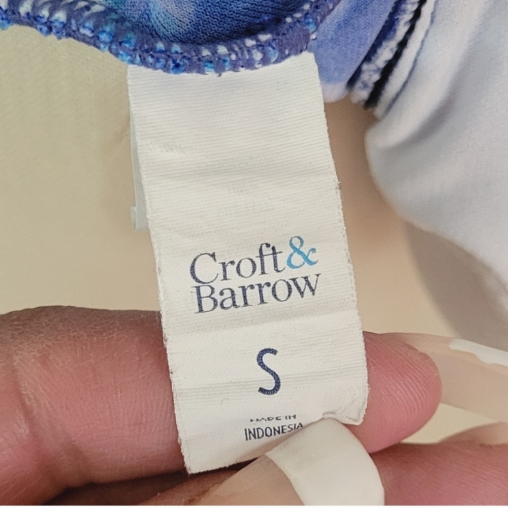 CROFT & BARROW Blue Floral Tankini Martha Vine Size Small Excellent Condition - Picture 8 of 9